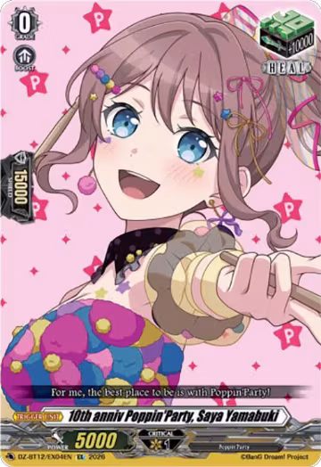 10th anniv Poppin'Party, Saya Yamabuki (DZ-BT12/EX04EN), DZ-BT12: Chasm of Lost Souls — Vanguard card price