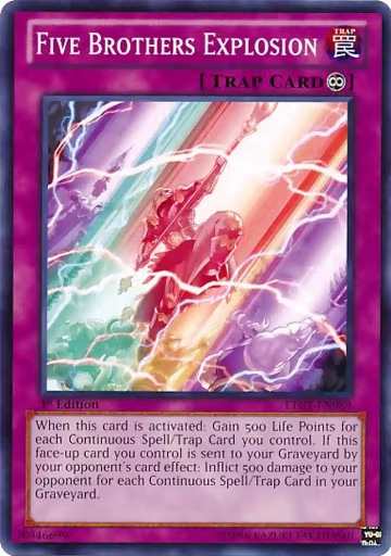 Five Brothers Explosion (LTGY-EN089), Lord of the Tachyon Galaxy — Yu-Gi-Oh! card price
