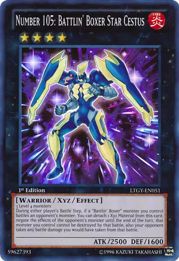 Number 105: Battlin' Boxer Star Cestus (LTGY-EN051), Lord of the Tachyon Galaxy — Yu-Gi-Oh! card price
