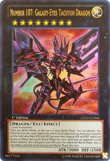 Number 107: Galaxy-Eyes Tachyon Dragon (LTGY-EN044), Lord of the Tachyon Galaxy — Yu-Gi-Oh! card price