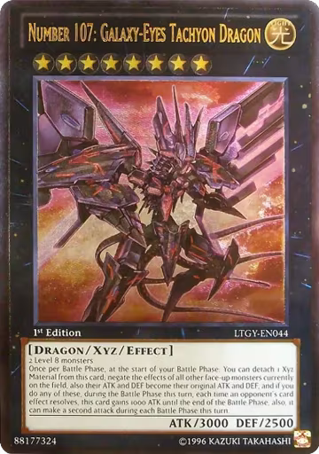 Number 107: Galaxy-Eyes Tachyon Dragon (UTR) (LTGY-EN044) — card price