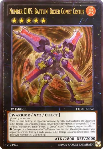 Number C105: Battlin' Boxer Comet Cestus (UTR) (LTGY-EN052) — card price