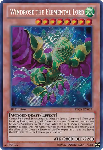 Windrose the Elemental Lord (LTGY-EN037), Lord of the Tachyon Galaxy — Yu-Gi-Oh! card price