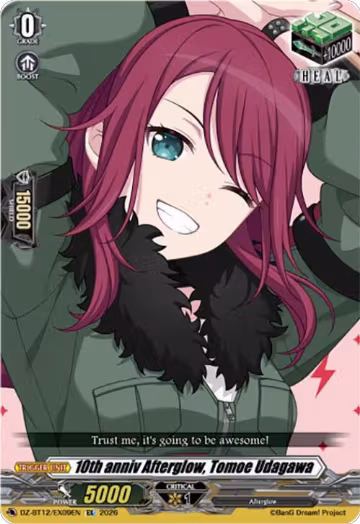 10th anniv Afterglow, Tomoe Udagawa (DZ-BT12/EX09EN), DZ-BT12: Chasm of Lost Souls — Vanguard card price