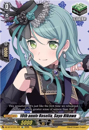 10th anniv Roselia, Sayo Hikawa (DZ-BT12/EX17EN), DZ-BT12: Chasm of Lost Souls — Vanguard card price