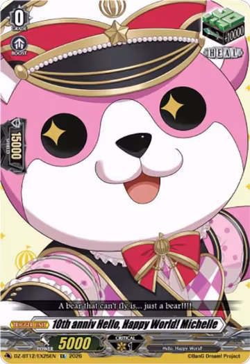 10th anniv Hello, Happy World! Michelle (DZ-BT12/EX25EN), DZ-BT12: Chasm of Lost Souls — Vanguard card price