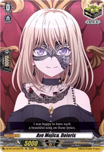 Ave Mujica, Doloris (DZ-BT12/EX51EN), DZ-BT12: Chasm of Lost Souls — Vanguard card price