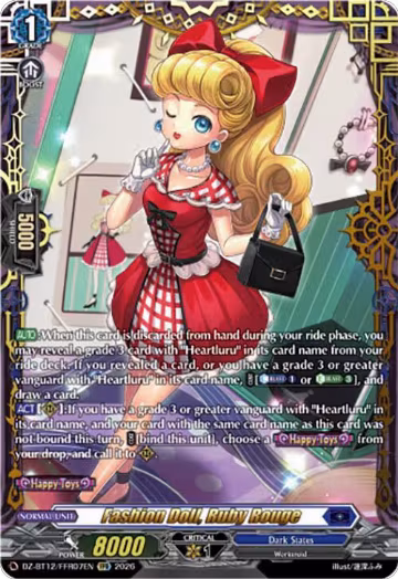 Fashion Doll, Ruby Rouge (FFR) (DZ-BT12/FFR07EN), DZ-BT12: Chasm of Lost Souls — Vanguard card price