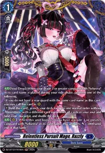 Relentless Pursuit Mage, Razzly (FR) (DZ-BT12/FR10EN), DZ-BT12: Chasm of Lost Souls — Vanguard card price