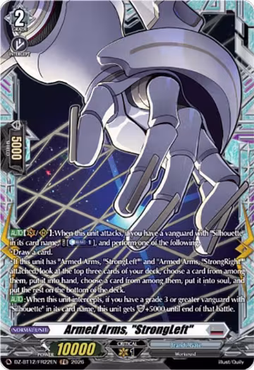 Armed Arms, "StrongLeft" (FR) (DZ-BT12/FR22EN), DZ-BT12: Chasm of Lost Souls — Vanguard card price