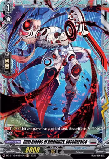 Dual Blades of Ambiguity, Decoheraise (FR) (DZ-BT12/FR24EN), DZ-BT12: Chasm of Lost Souls — Vanguard card price