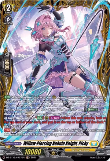 Willow-Piercing Nebula Knight, Picky (FR) (DZ-BT12/FR27EN), DZ-BT12: Chasm of Lost Souls — Vanguard card price