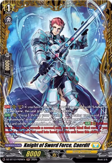 Knight of Sword Force, Caerdif (FR) (DZ-BT12/FR29EN), DZ-BT12: Chasm of Lost Souls — Vanguard card price