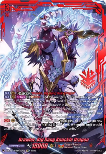Brawler, Big Bang Knuckle Dragon (SEC) (DZ-BT12/SEC02EN), DZ-BT12: Chasm of Lost Souls — Vanguard card price
