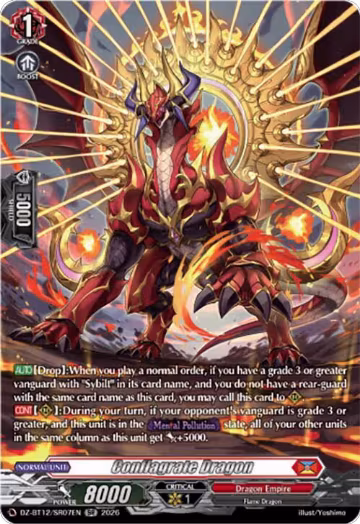Conflagrate Dragon (SR) (DZ-BT12/SR07EN), DZ-BT12: Chasm of Lost Souls — Vanguard card price