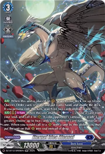 Eternal Idea, Alcasal (SR) (DZ-BT12/SR09EN), DZ-BT12: Chasm of Lost Souls — Vanguard card price