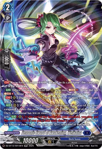 Demonic Sword of Awakening, Welkaina (SR) (DZ-BT12/SR10EN), DZ-BT12: Chasm of Lost Souls — Vanguard card price