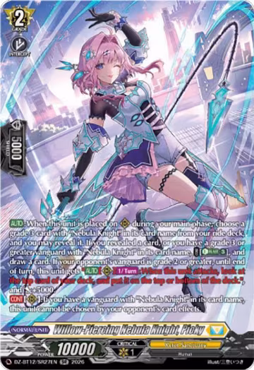 Willow-Piercing Nebula Knight, Picky (SR) (DZ-BT12/SR27EN), DZ-BT12: Chasm of Lost Souls — Vanguard card price