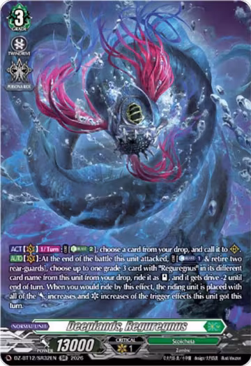 Deeplands, Reguregnus (SR) (DZ-BT12/SR32EN), DZ-BT12: Chasm of Lost Souls — Vanguard card price