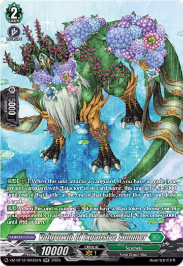 Valgrowth of Expansive Summer (SR) (DZ-BT12/SR35EN), DZ-BT12: Chasm of Lost Souls — Vanguard card price