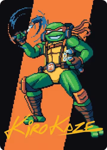 Michelangelo, the Heart Art Card (Gold-Stamped Signature) (35), Art Series: Teenage Mutant Ninja Turtles — Magic card price