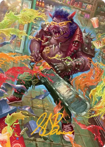 Bebop, Porcine Punk Art Card (Gold-Stamped Signature) (52), Art Series: Teenage Mutant Ninja Turtles — Magic card price