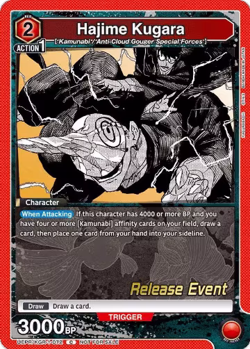 Hajime Kugara (UEPR/KGR-1-072), KAGURABACHI Release Event Cards — Union Arena card price