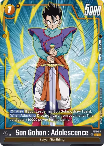 Son Gohan : Adolescence - FS11-08 (FS11-08), Starter Deck EX: The Phase of Evolution — DB Fusion card price