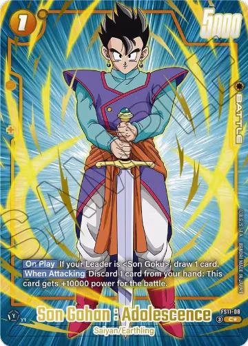 Son Gohan : Adolescence - FS11-08 (Gold) (FS11-08), Starter Deck EX: The Phase of Evolution — DB Fusion card price