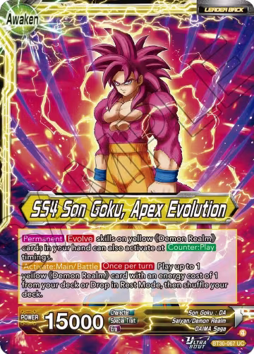 SS4 Son Goku (Mini) // SS4 Son Goku, Apex Evolution (BT30-067), Three Glorious Fighters — DB Super card price
