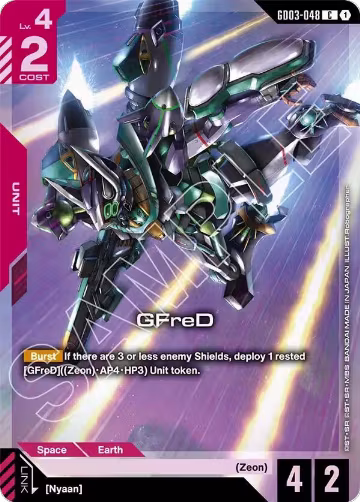 GFreD (Premium Card Collection Gundam Assemble) (GD03-048), Gundam Promotional Cards — Gundam card price