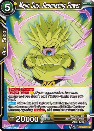 Majin Duu, Resonating Power (BT30-075), Three Glorious Fighters — DB Super card price