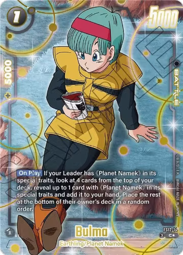 Bulma - FS12-14 (Gold) (FS12-14), Starter Deck EX: The Beat of Ki — DB Fusion card price