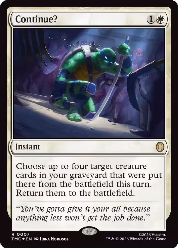 Continue? (Surge Foil) (7), Commander: Teenage Mutant Ninja Turtles — Magic card price