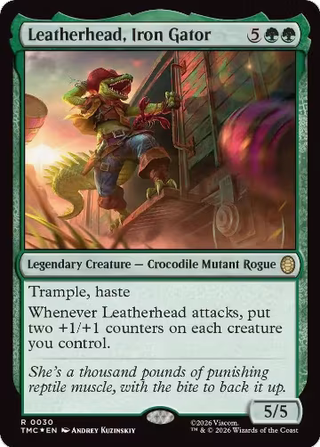 Leatherhead, Iron Gator (Surge Foil) (30), Commander: Teenage Mutant Ninja Turtles — Magic card price