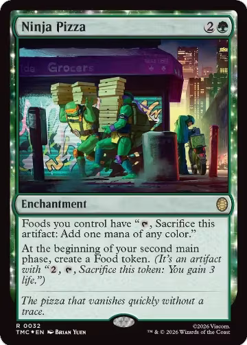 Ninja Pizza (Surge Foil) (32), Commander: Teenage Mutant Ninja Turtles — Magic card price