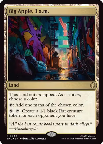 Big Apple, 3 a.m. (Surge Foil) (42), Commander: Teenage Mutant Ninja Turtles — Magic card price