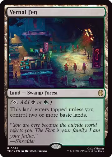 Vernal Fen (Surge Foil) (81), Commander: Teenage Mutant Ninja Turtles — Magic card price