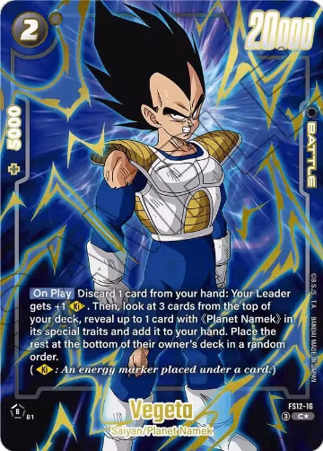 Vegeta (Gold) (FS12-16), Starter Deck EX: The Beat of Ki — DB Fusion card price