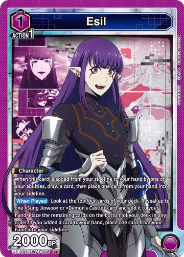 Esil (008) (UE17BT/SLG-1-008), SOLO LEVELING — Union Arena card price