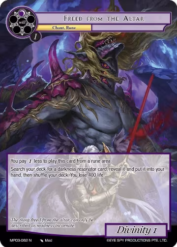 Freed from the Altar (MP03-062 N), Masterpiece Collection 03 "Dimensional Hope" — Force of Will card price