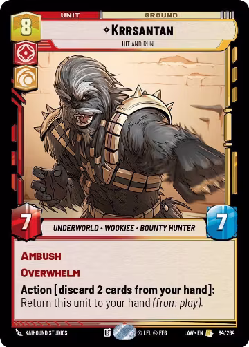Krrsantan - Hit and Run (84/264), A Lawless Time — Star Wars card price