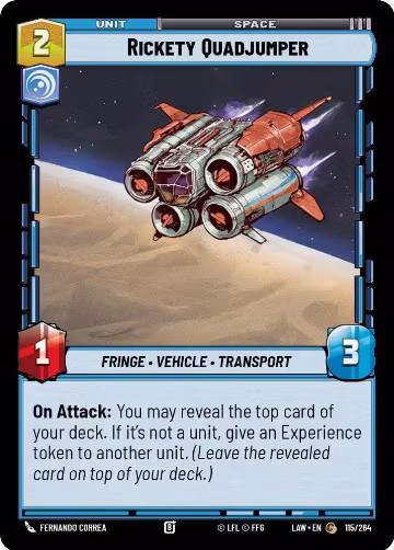 Rickety Quadjumper (115/264), A Lawless Time — Star Wars card price