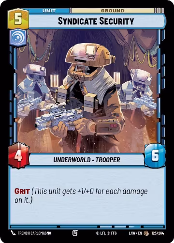 Syndicate Security (123/264), A Lawless Time — Star Wars card price