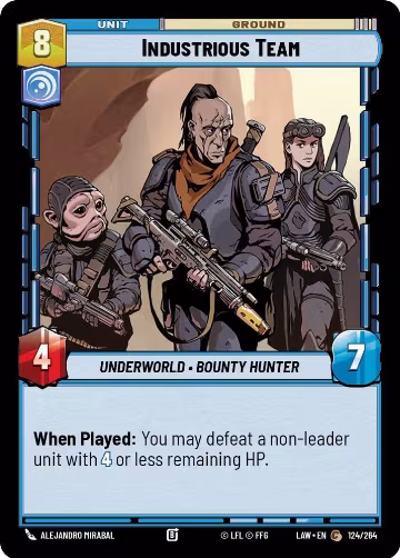 Industrious Team (124/264), A Lawless Time — Star Wars card price