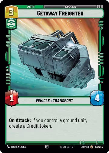 Getaway Freighter (155/264), A Lawless Time — Star Wars card price