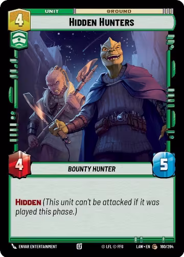 Hidden Hunters (160/264), A Lawless Time — Star Wars card price