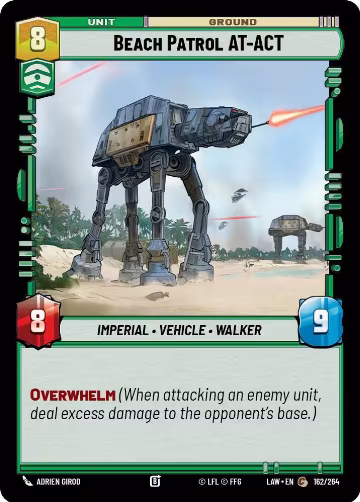 Beach Patrol AT-ACT (162/264), A Lawless Time — Star Wars card price