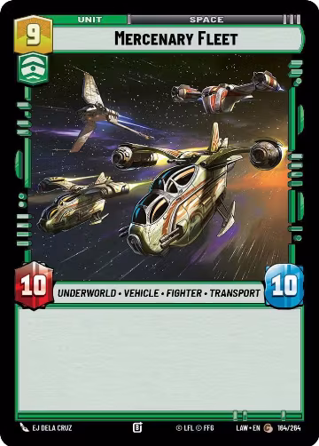 Mercenary Fleet (164/264), A Lawless Time — Star Wars card price