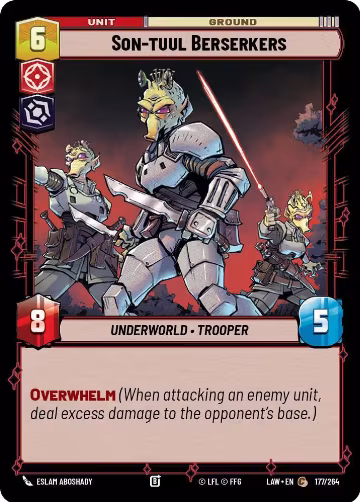 Son-tuul Berserkers (177/264), A Lawless Time — Star Wars card price